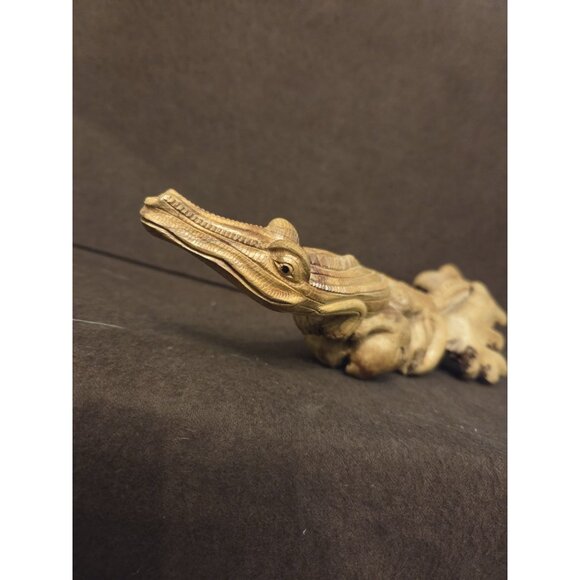 Vintage Driftwood Carved Alligator Wood - Picture 9 of 15